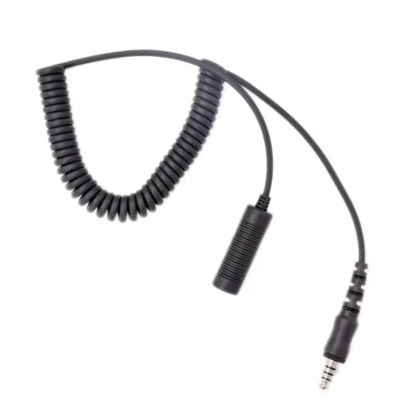 Cavo Prolunga U-92A/U A U-174/U Per Cuffie Da Elicottero – Connettore Singolo, Scalabile A Spirale, Per Radio E Comunicazioni Militari