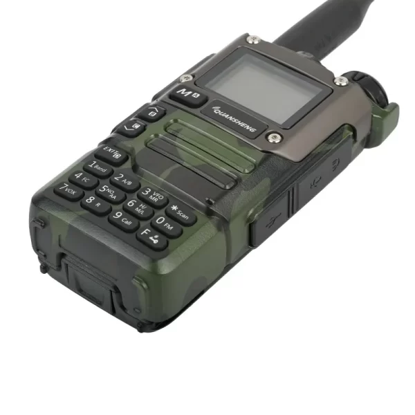 Yellow Quansheng UV K6 Walkie Talkie  Army Green Version AM FM UHF VHF Multi Bands Ham Radios - Image 2