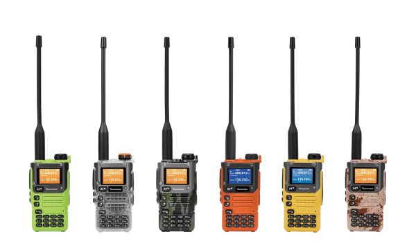 Yellow Quansheng UV K6 Walkie Talkie  Army Green Version AM FM UHF VHF Multi Bands Ham Radios - Image 4
