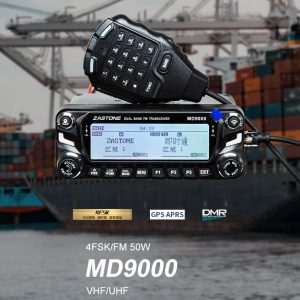 2025 DMR Car Radio Zastone MD9000 upgraded Digital Mobile Vehicle Transceiver AES256/4FSK / FM / 50W / GPS/ APRS