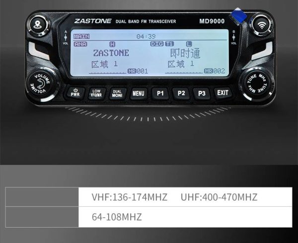 2025 DMR Car Radio Zastone MD9000 upgraded Digital Mobile Vehicle Transceiver AES256/4FSK / FM / 50W / GPS/ APRS - Image 4