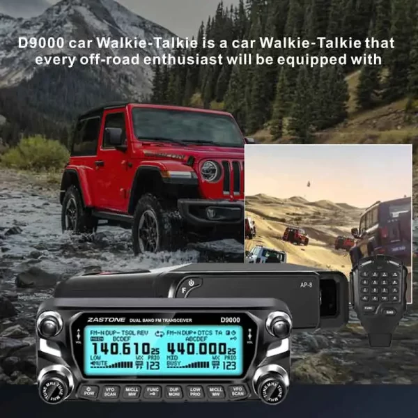 Zastone D9000 Wireless BT Microphoe Car Mobile Radio Station 50W UHF/VHF 136-174/400-520MHz Two way radio Ham HF Transceiver - Image 4