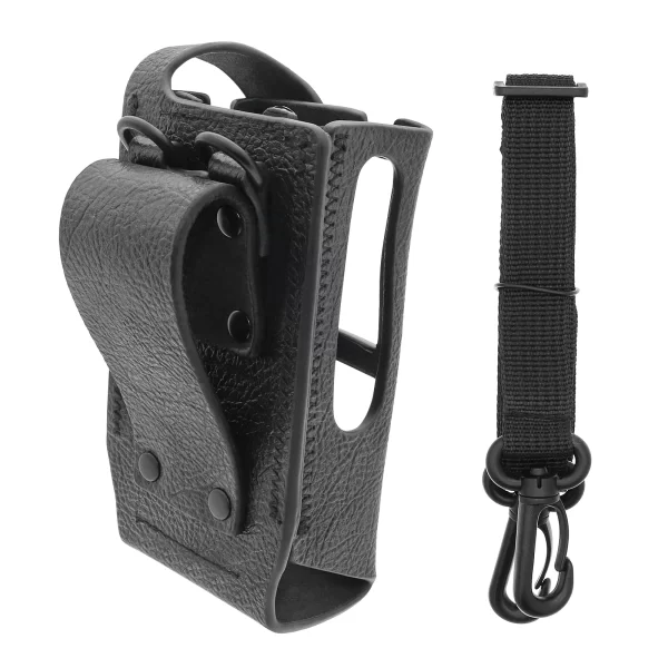 Leather Case Holster Bag for Motorola R7 Two way Radio - Image 3