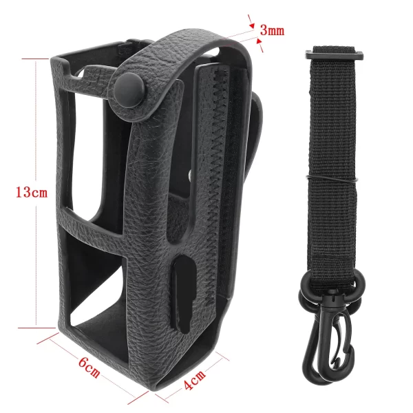 Leather Case Holster Bag for Motorola R7 Two way Radio - Image 6