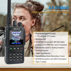 Anytone AT-D168UV AES256 Encryption DMR Digital Portable Radio
