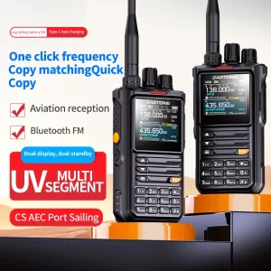 ZASTONE M8 10W  Amateur 2 Way Radio AM Air Aviation Band High Power Walkie-Talkie APP programming noise
