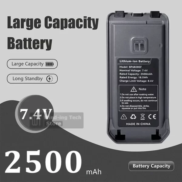 Original Batteries Replacement Quansheng TK11(5) Spare Battery Back Clip - Image 2