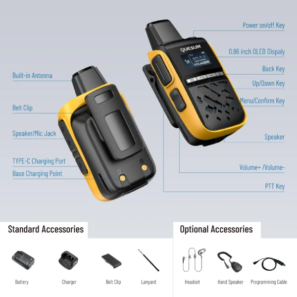 QUANSHENG M5 DMR Handheld Radio Digital Mini 2 ways Radio - Image 6