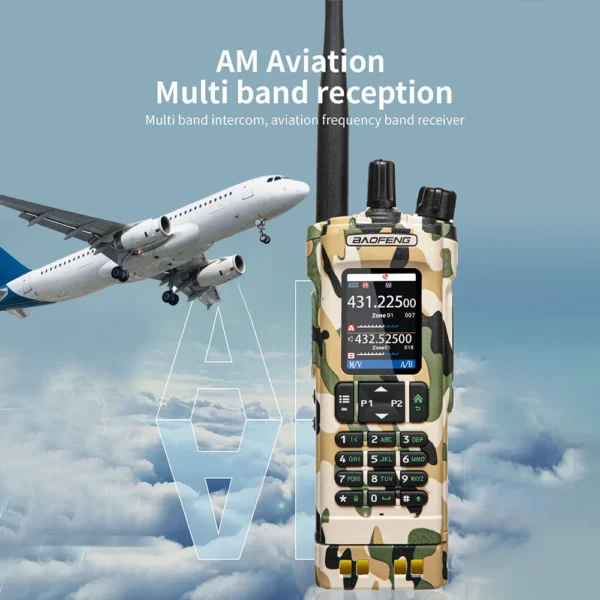 Camouflage BAOFENG UV32 GPS 10W Multi Band Programming Wireless Copy Frequency NOAA Long Range Ham Radio Camping UV-32 Walkie Talkie - Image 3