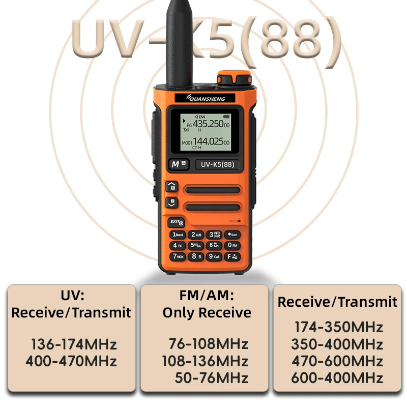 Quansheng UV K5 8 Walkie Talkie K6 Pro 512KB Memory Long Range Portable FM Ham Wireless Set Walkier Camping Communication Radio - Image 4