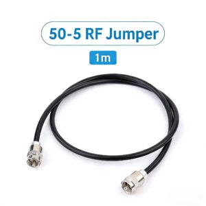 50Ω RF Jumper Cable for Antenna Systems | 50-5 M-M Coax 1m Low Loss