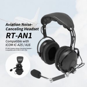 Professional Pilot Aviation Headset RT-AN1 Noise Isolating Soft Silicone Ear Pads for ICOM Aviation Radio