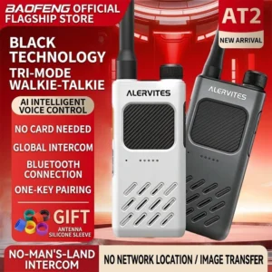 Baofeng AT2 Unlimited Distance Network Walkie Talkie – Smart Bluetooth Sync, Pocket Portable Transceiver for Cross-Country Road Trips