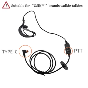 Free Shipping OS-E23 C Type G-Type Earhook Walkie Talkie Earpiece Headphone