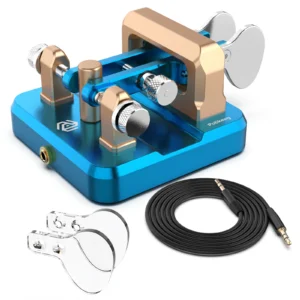Amateur Radio CW Key Putikeeg Auto Morse Keyer Double Oars Iambic Telegraph Paddle Key
