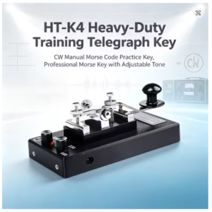 HT-K4 Professional Morse Code Telegraph Key – Heavy-Duty CW Training Key with Adjustable Tone